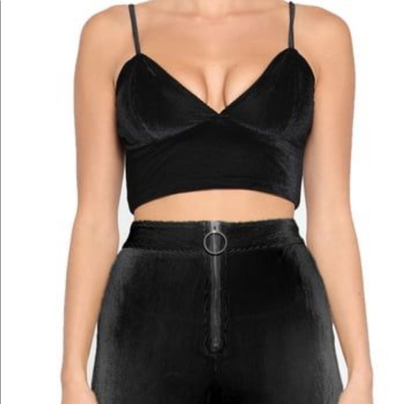 Tiger Mist Tops - Tiger Mist Black Two Piece Set with Zippers
